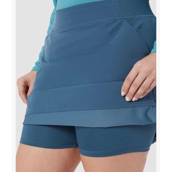32 Degrees Cool Women's Athletic Skort Blue XL Built-in Shorts Pockets - Picture 2 of 7